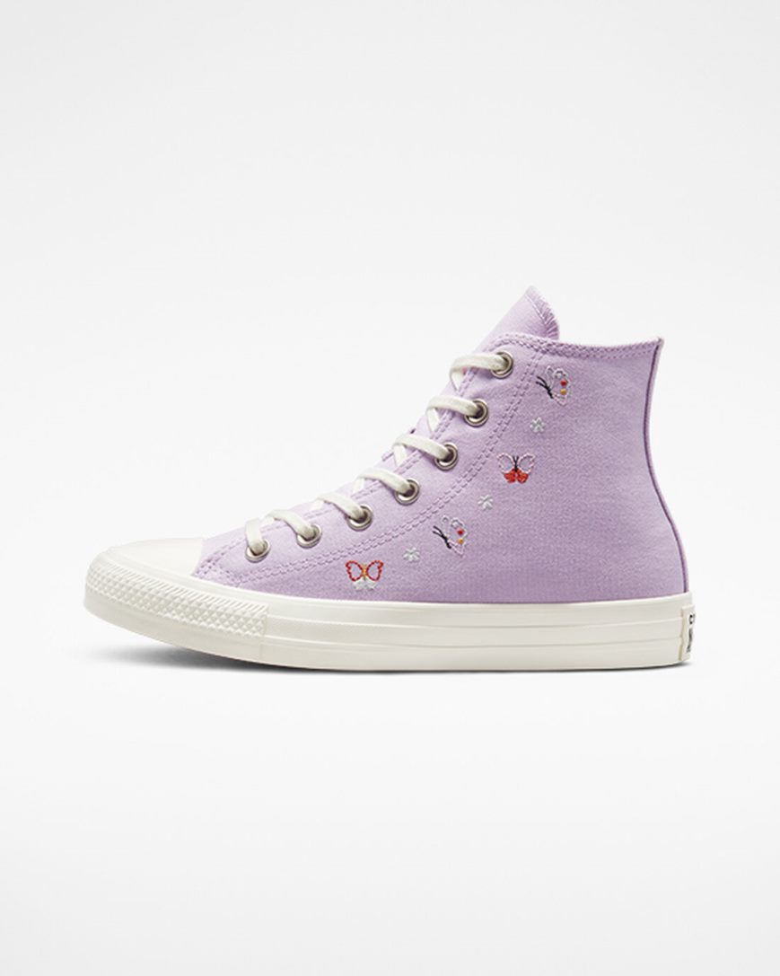 Women's Converse Chuck Taylor All Star Butterfly Wings High Top Shoes Purple / Black | AU 56493R